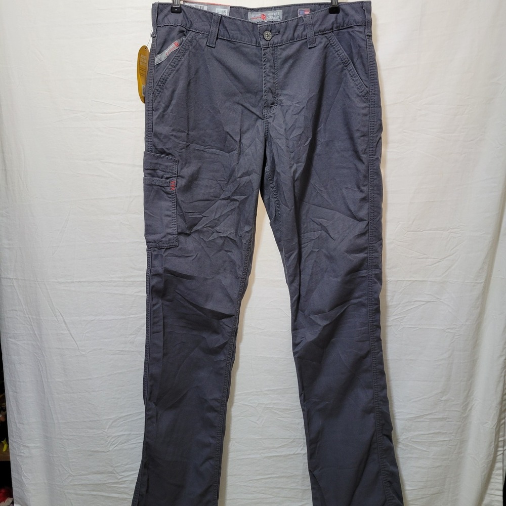 Ariat FR Women's Size 34 X 35 Gray Work Pants Mid Rise Straight Leg NWT Cordura